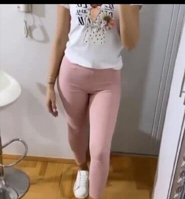 push up helanke: S (EU 36), Cotton, color - Pink — 1