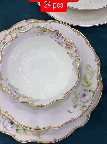 alat za klime: 🔥Set porcelanskih tanjira – 24 dela🔥 - Elegantni servisi sa — 1
