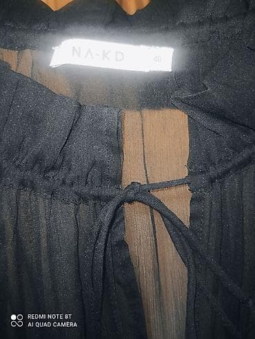 ugg cizmi: NA-KD crna haljina od šifona, veličina 40. - Kroj: mini dužina sa — 2