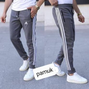 Trenerke: Donji muski deo od pamuka m, L, xl, 2xl, 3xl Boje: crna, tamno — 3