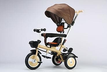 Kids' bicycles: Dečji tricikl sa ručkom za guranje i tendom 449 - 2-u-1: tricikl za — 1