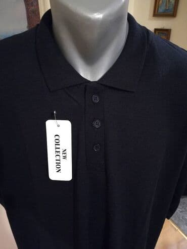 Majice: Majica na kratke rukave, 5XL (EU 62), bоја - Tamnoplava, Pamuk — 5