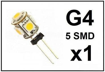 radapciger za spone: G4 LED sijalica – 5 SMD - Tip grla: G4 (2 pina) - LED: 5 x SMD čipova — 2