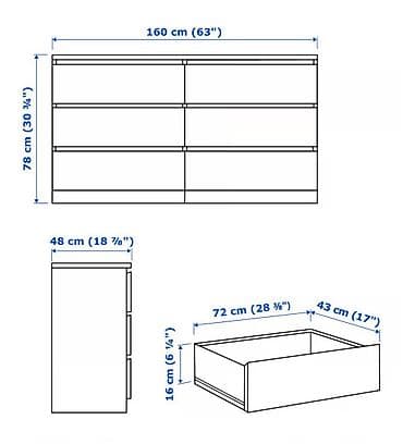 set stocica 3 u 1: Nova komoda Donesena iz Nemacke Dimenzije na fotografiji Prodaje se — 2
