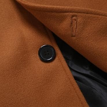 deda mraz kapa: Muški kaput petrolej-braon boje, elegantnog minimalističkog dizajna — 4