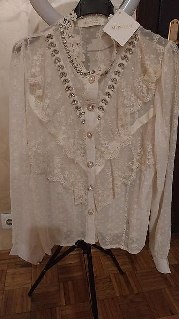 Zenska bluza za S do L Made in Italy- Boja: nežna boja šampanjca