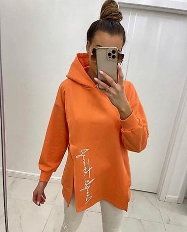 Haljina duks sa kapuljačom i manzentama.Komotan,duži model asimetričan