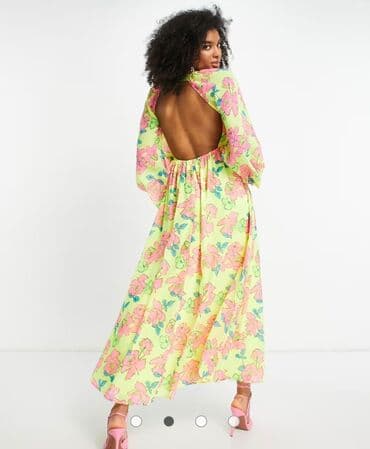 haljine secene ispod grudi: Asos S (EU 36), color - Yellow, Evening, Long sleeves — 4