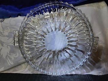 Plato nov iz 80ih.godina,kristal,led kristal za torte,kolace. Nov — 6