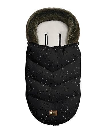 kolica za bebe crtez: KikkaBoo Zimska navlaka za kolica – Luxury Fur Confetti Black — 1
