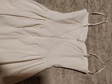 vencanice pozarevac: Duga bela haljina na bretele - Kroj: struk naglašen, gore korpica sa — 4