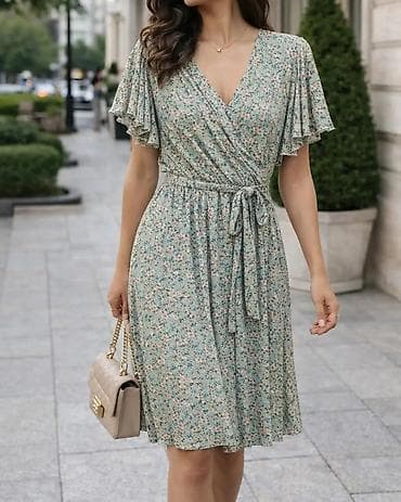 vdr patike: Floralna letnja haljina s preklopom 2 komada za 2799 dinara - Kroj — 1