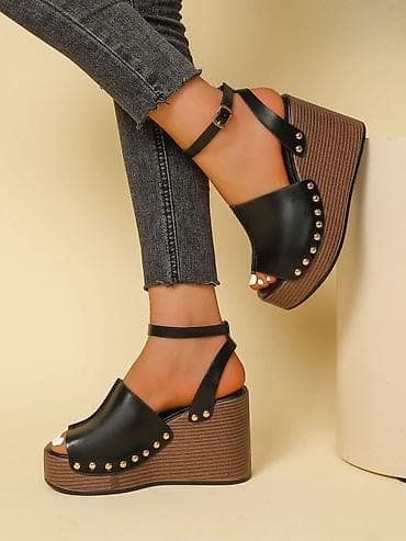 women's secret neseser: Ženske platforme sandale sa kaišem oko članka Velicine od 37 do 41 - — 3