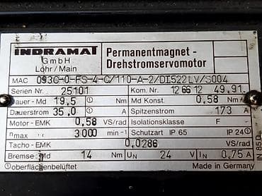 masina za isusivanje vlage: Servo motor MAC 093C, sa enkoderom i kocnicom Precnik osovine je 24mm — 10