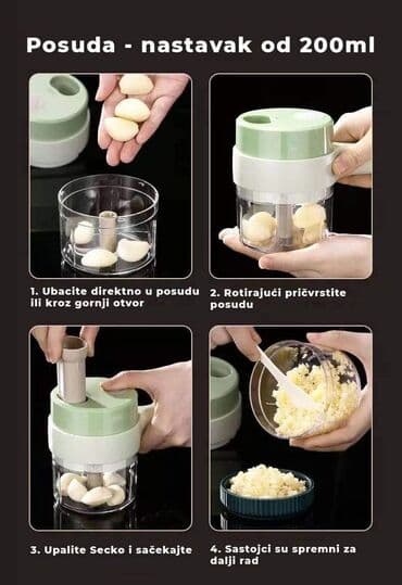 seckalica za beli luk: Secko multifunkcionalni 2 u 1 Karakteristike: 1.Secko — 2