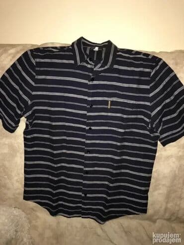 Homesuits: Shirt Short sleeves, L, Giorgio Armani, color - Blue, Flax — 2