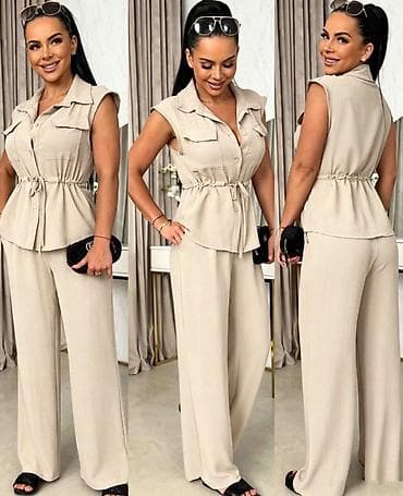 Kompleti: Dvodelniženski komplet – košulja bez rukava + široke pantalone 2550 — 2
