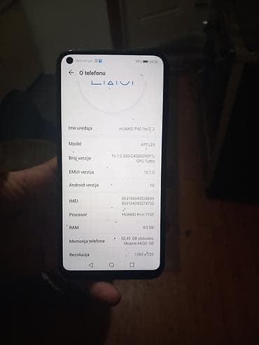 mobilni telefoni ruma: Huawei P40 Lite E (model ART-L29) - Ekran: 6.39" Punch-Hole — 2