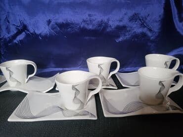 solje za caj: Vintaz,nove roland,nemacke solje za kafu. Solje pun porcelan — 4