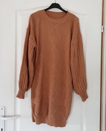 M (EU 38), color - Beige, Oversize, Long sleeves