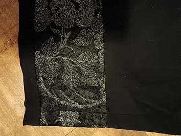 suknje stradivarius: Vogeli. Crna uska suknja sa dekorativnim panelom od čipke sa sjajnim — 2