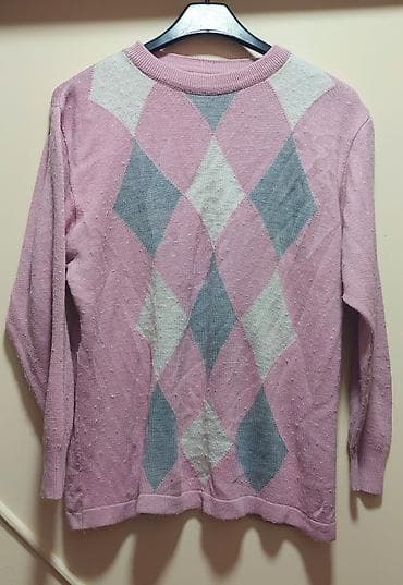 mindjuse na engleskom: Džemper sa argyle šarom - Model: klasičan džemper sa okruglim izrezom — 1