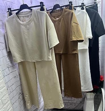 Ženski komplet – oversized majica + široke pantalone gs - Dvodijelni — 2