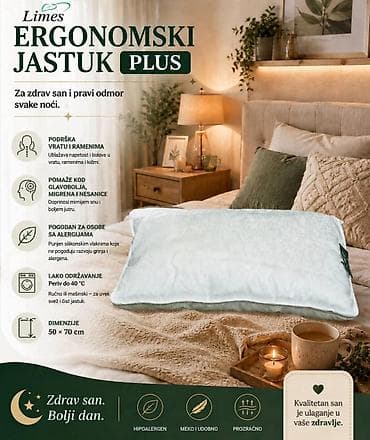 ortopedski jastuci: Limes ERGONOMSKI JASTUK PLUS - Za zdrav san i pravi odmor svake noći — 1