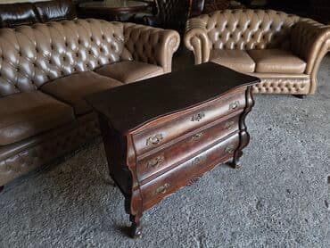 Sweatpants: Barokna komoda sa 3 fioke - Materijal: masivno drvo, bogata topla — 10