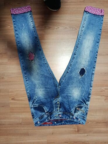 pocepane pantalone: 30, Teksas, Spušteni struk, Baggy — 1