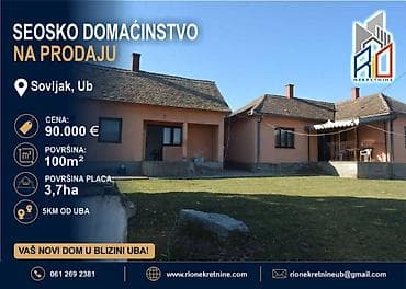 NA PRODAJU! Seosko domaćinstvo u Sovljaku kod Uba! Površina kuće