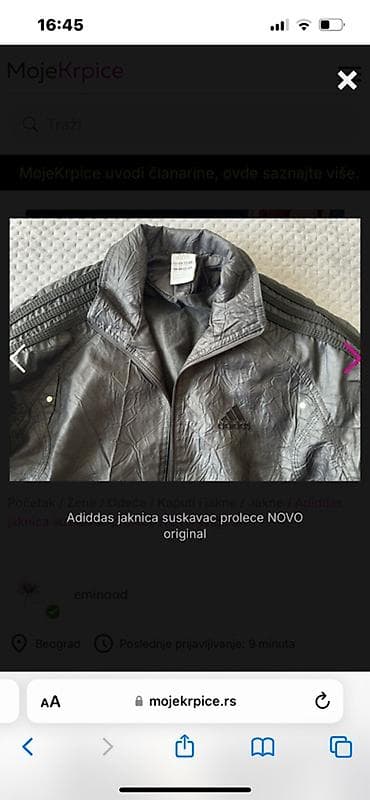 diesel suskavci: Adidas ženska jakna – suskavac za proleće, original - Model: klasična — 2