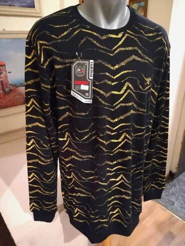 Suits: Sweatshirt, 3XL, 4XL, color - Black — 3