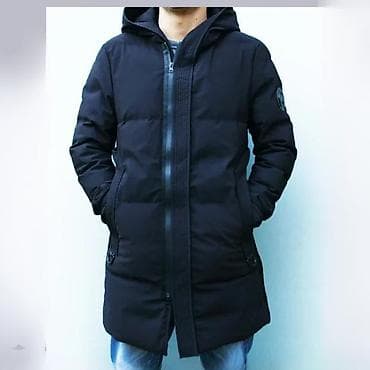 rozi sako kombinacije: Muška zimska parka – crna - Duža parka kroja do sredine butina za — 1