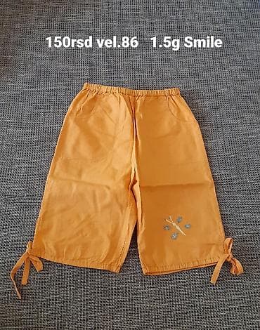 tiffany pantalone nova kolekcija: Dečje pantalone 3/4 dužine, brend Smile, veličina 86. Boja — 1