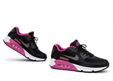 patike air force: Nike Air Max 90 – ženske patike - Boje: crna sa roze (fuksija) — 2