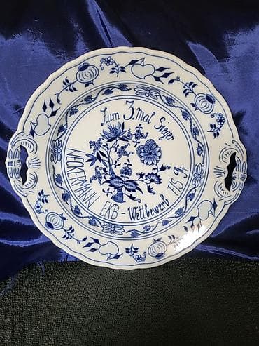 crni tanjiri set: Tanjir redak,lux,original bohemija cvibl mustra iz 1994godine — 5