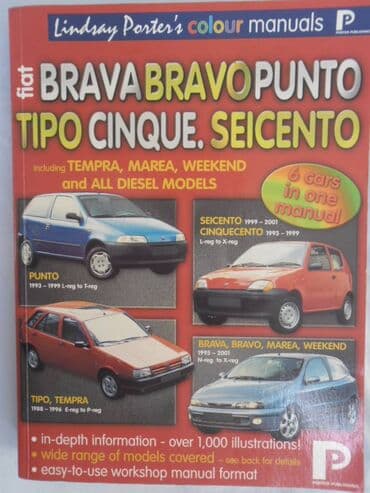 šator na rasklapanje: Radionicka knjiga:Brava,Bravo,Punto,Tipo,500 i 600,benzin i dizel,A4 — 1