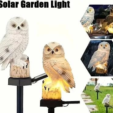 pec za kampovanje: Solarne baštenske dekorativne lampe – Papagaj ili Sova - Realistične — 2