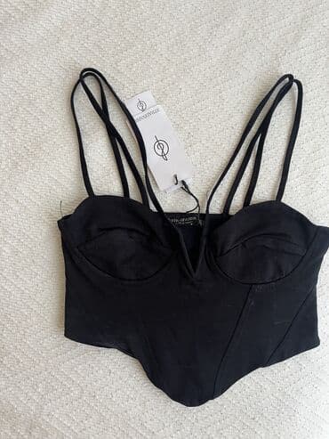majice ispod sakoa: S (EU 36), Cotton, Floral, Single-colored, color - Black — 1