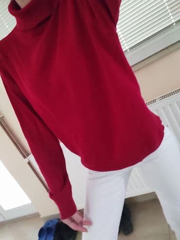 kozne helanke h m: S (EU 36), Cotton, Single-colored, color - Burgundy — 3
