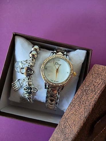 Jewellery sets: Dior ženski set – ručni sat i narukvica u poklon-kutiji. Sat: - — 1