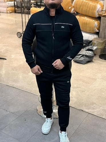 ski pantalone l: Komplet, M, Nike, bоја - Crna, Pamuk — 6