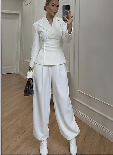 elegantni komplet: 💫Ženski elegantni komplet – sako i pantalone sa širokim nogavicama — 3