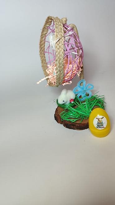 uskršnje slike: Uskršnja dekoracija – ručni rad - Dekorativna kompozicija na drvenoj — 4