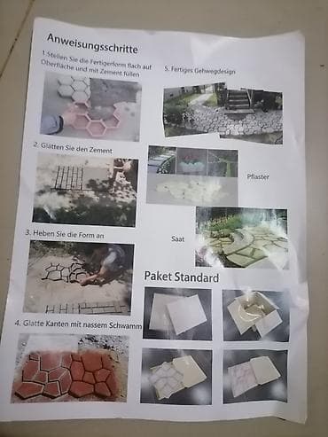 crni parkside alat: Plastični kalup za beton – šablon za izradu staza i pločnika - — 7