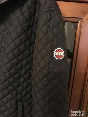 rang jakne: Original COLMAR jakna sa kapuljacom L Crna boja lagana a topla — 2