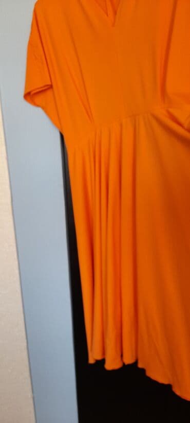 massimo dutti haljine 2023: Over L (EU 40), color - Orange, Short sleeves — 3
