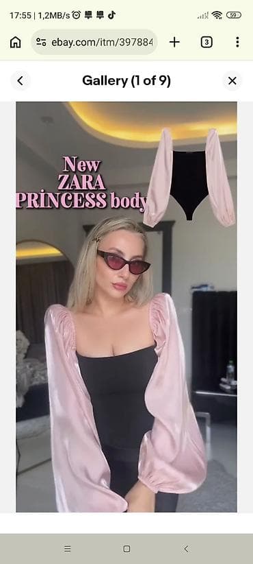 ZARA “Princess” bodi - Model: elegantni bodi sa kontrastom materijala