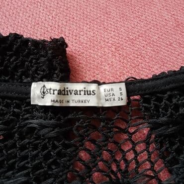 svečane tunike: Nova majica, Stradivarius Intenzivno crna Dužina do struka Veoma — 3